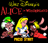Alice in Wonderland Title Screen